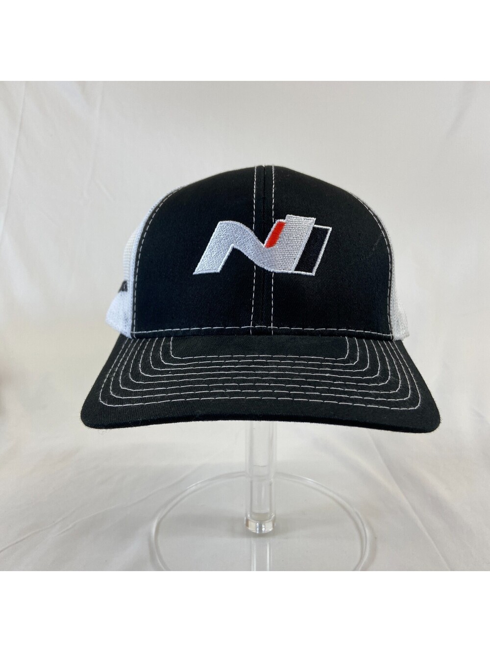 Hyundai N Performance Baseball Cap Strapback Black Hat Mesh Back Casual Outdoor
